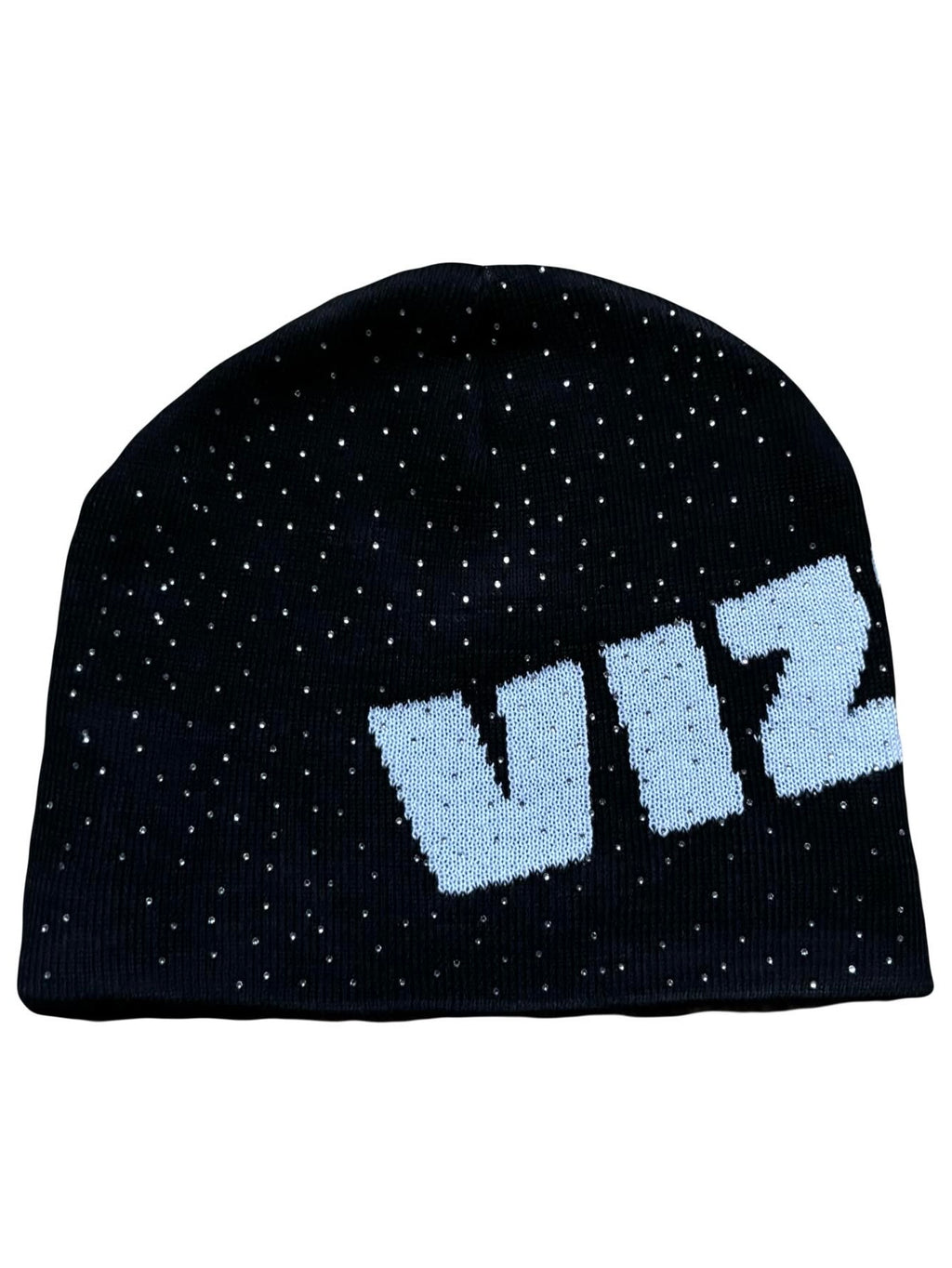 VIZZI ALL BLACK RHINESTONE BEANIE